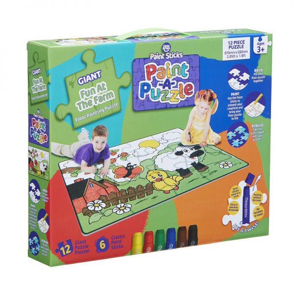 Fun at the Farm Paint Sticks Paint-A-Puzzle