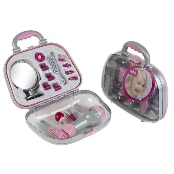 Hair Styling Case with Braun Hair Dryer and accessories